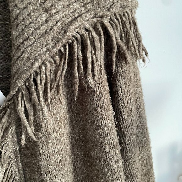 Vintage y2k Le Chateau Fringe Knit Long Cardigan w Tie - Picture 7 of 11